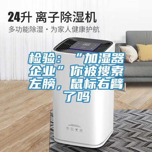 檢驗：“加濕器企業”你被搜索左膀，鼠標右臂了嗎
