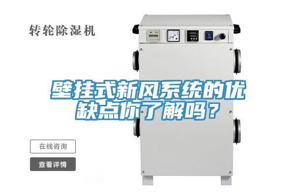 壁掛式新風系統的優缺點你了解嗎？