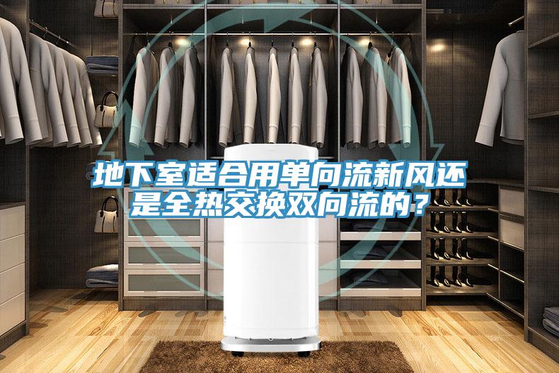 地下室適合用單向流新風還是全熱交換雙向流的？