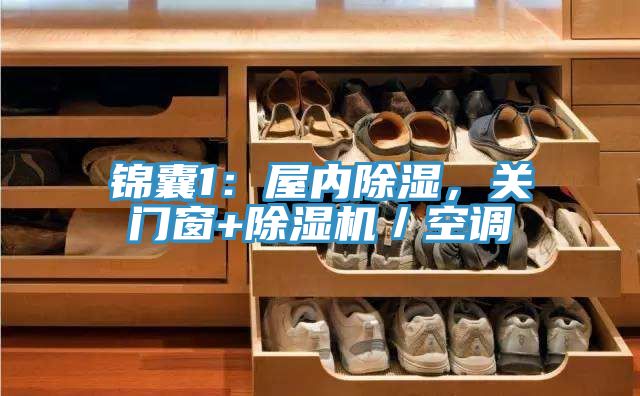 錦囊1：屋內除濕，關門窗+除濕機／空調