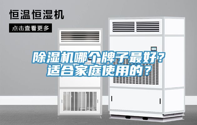 除濕機哪個牌子最好？適合家庭使用的？