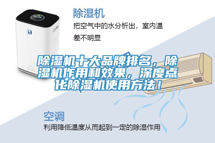 除濕機十大品牌排名，除濕機作用和效果，深度點化除濕機使用方法！