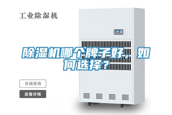 除濕機哪個牌子好，如何選擇？